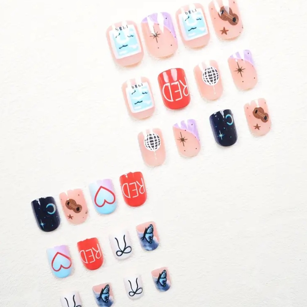 Swiftie Press On Nails Taylor Swift The Eras Tour Fake Nail Set Glue On Acrylic - Picture 7 of 12